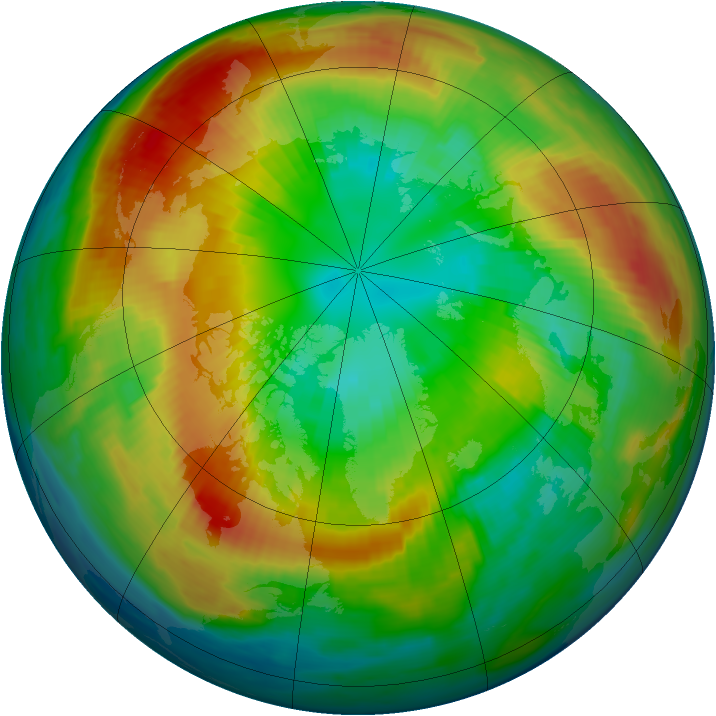 Arctic ozone map for 06 March 1997